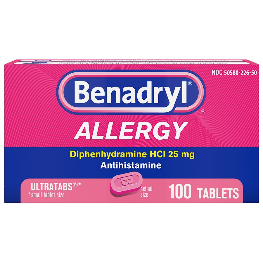 benadryl allergy ultratab 25 mg dosage instructions