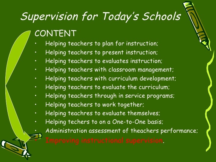 what is instructional supervision