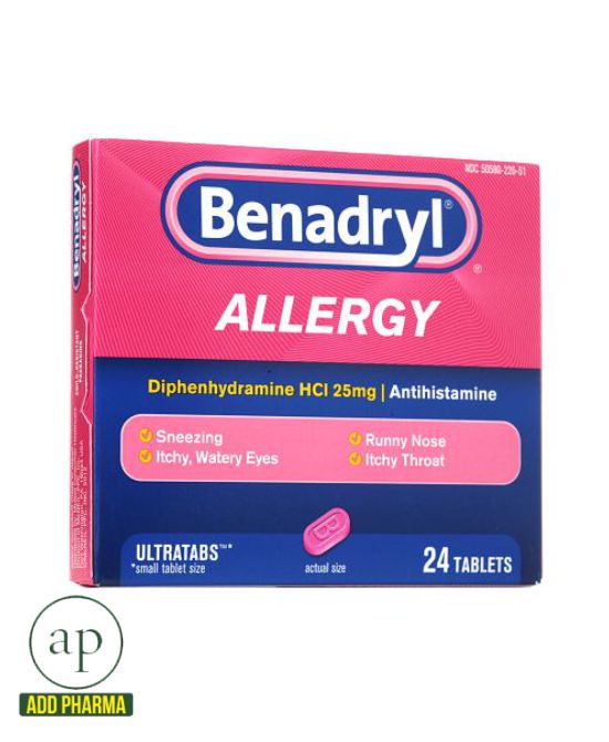benadryl allergy ultratab 25 mg dosage instructions