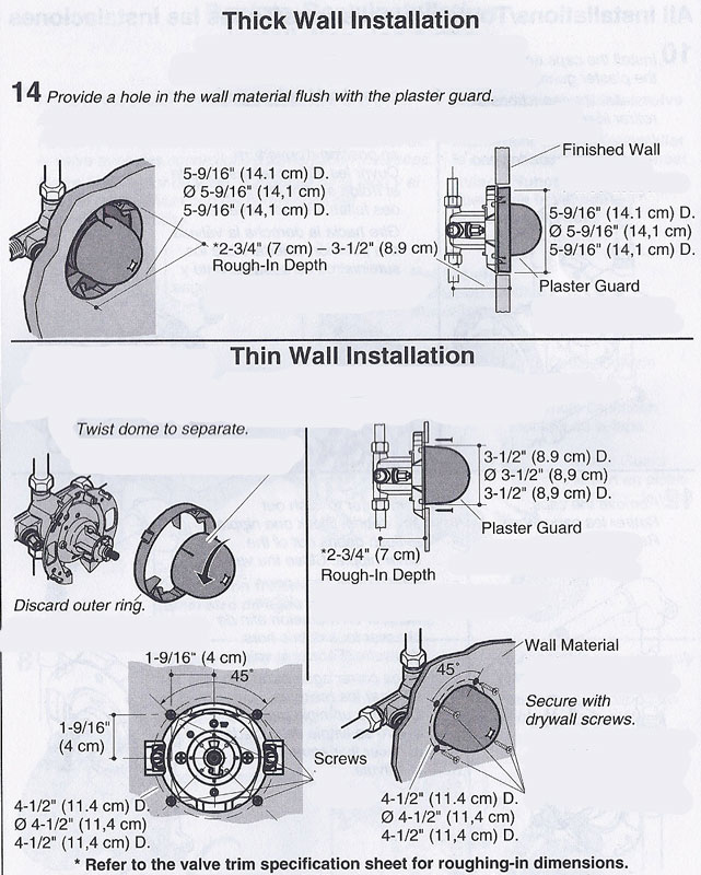 delta tub shower faucet installation instructions