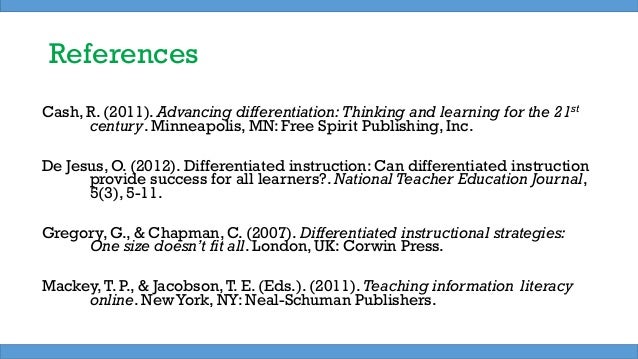 differentiated instructional strategies one size doesn t fit all