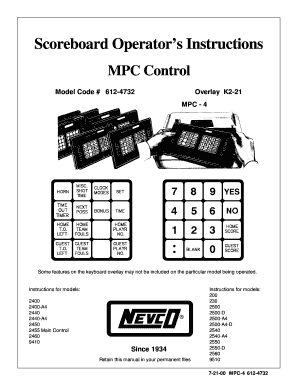 nevco scoreboard operators instructions