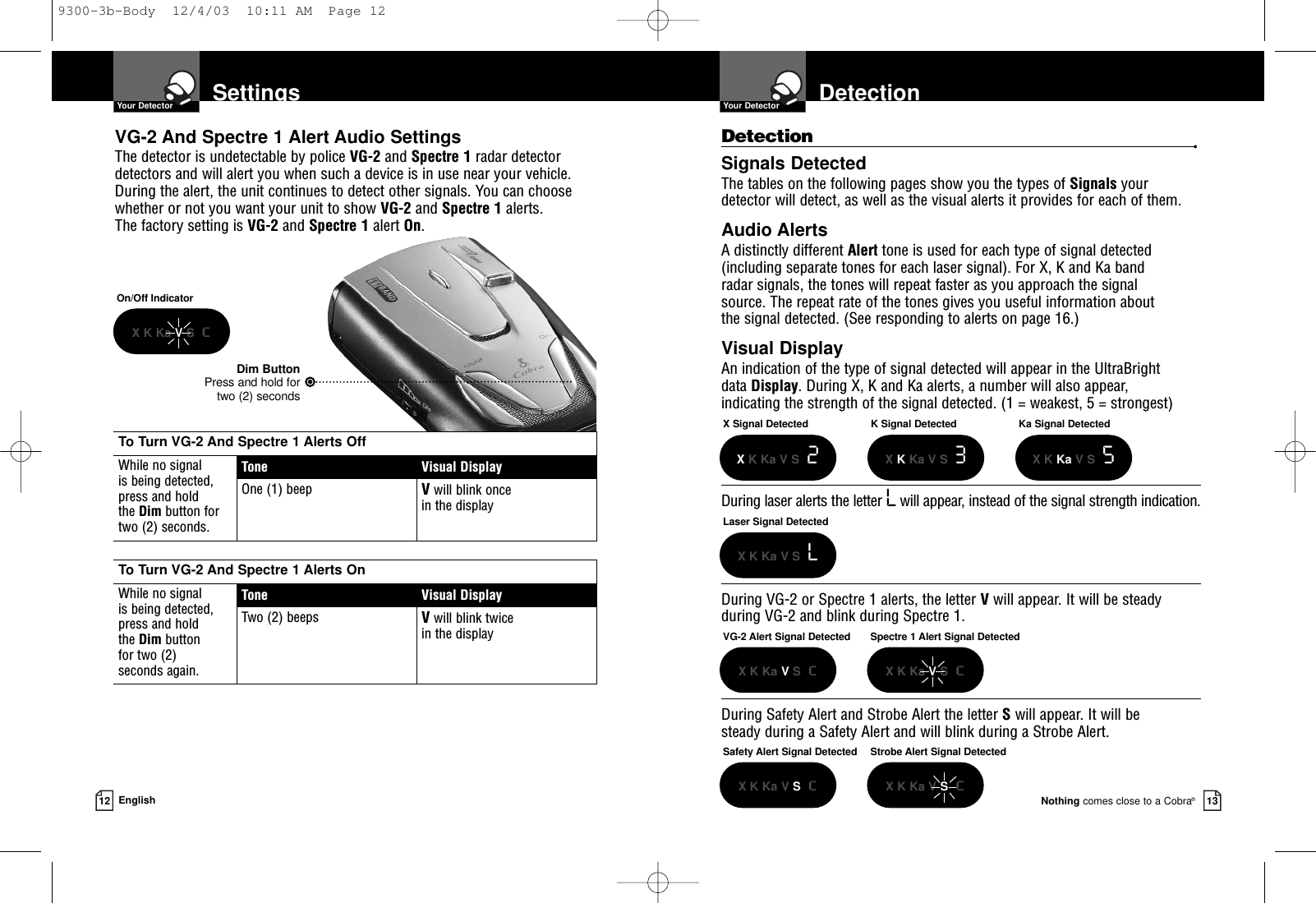 cobra radar detector instructions