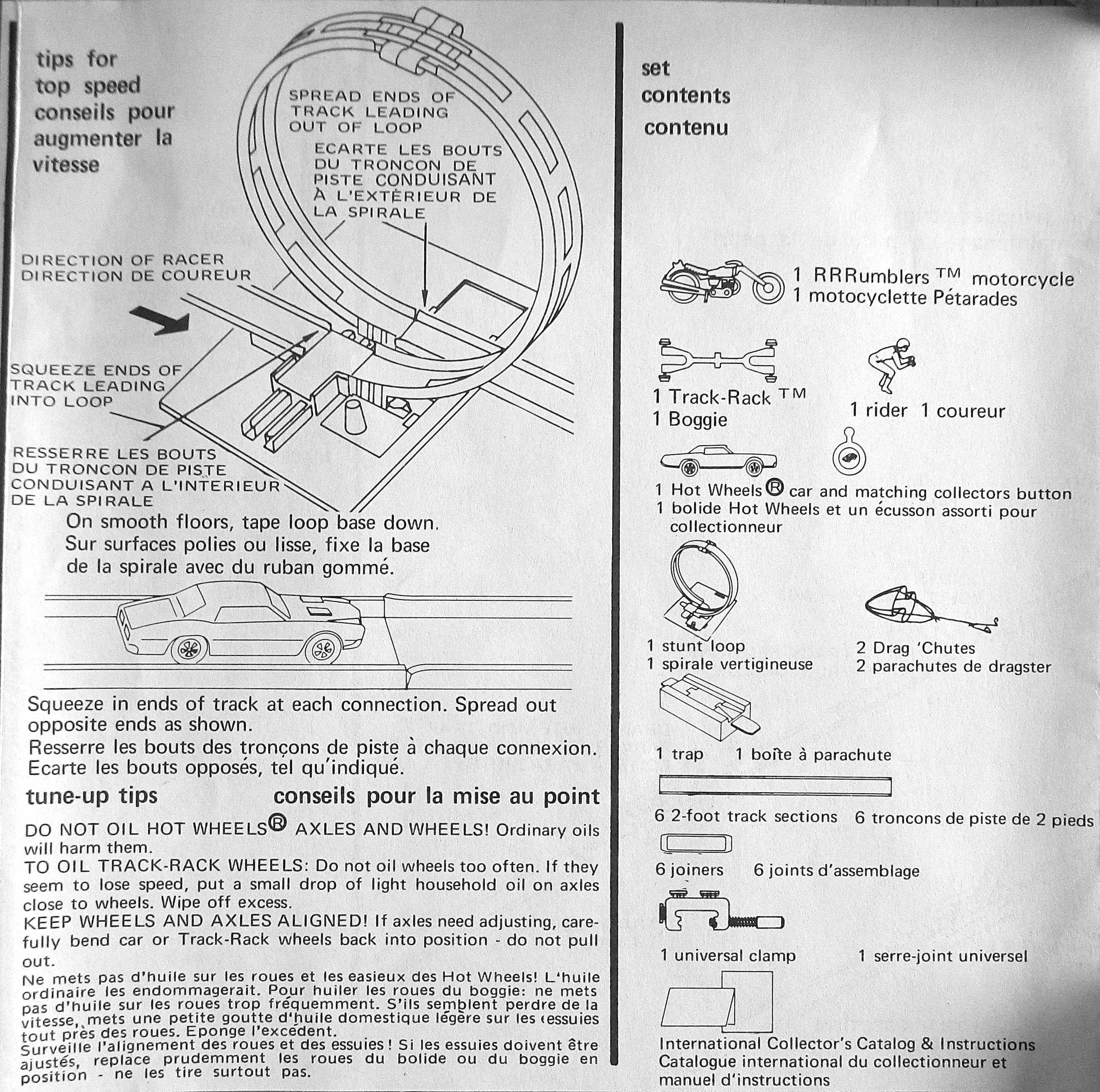 hot wheels track loop instructions