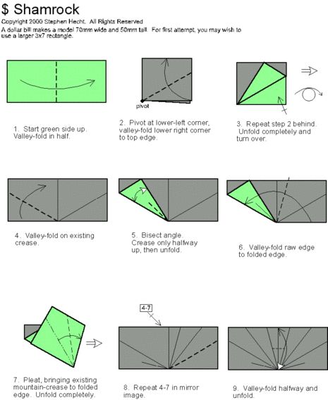 money origami dress instructions