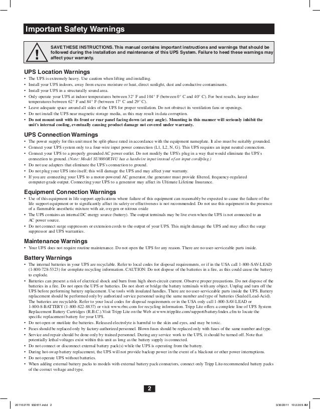 tripp lite battery replacement instructions