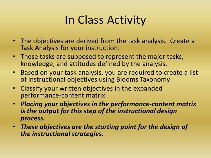 writing instructional goals and objectives
